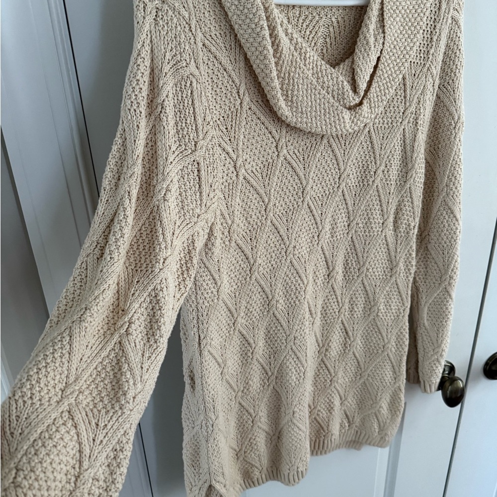 Jeanne Pierre Women's Cowl Neck Sweater - Cream